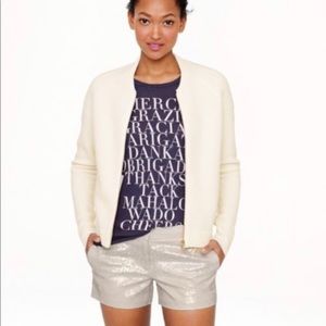 NWT J.Crew Collection Sequin Tan Shorts 4